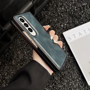 Ốp điện thoại da PU cao cấp, phong cách retro, thoải mái khi cầm, bảo vệ toàn diện bản lề, chống sốc cho <span class=keywords><strong>Samsung</strong></span> <span class=keywords><strong>Galaxy</strong></span> Z Fold <span class=keywords><strong>7</strong></span> 6 5 4 - Product Image 3