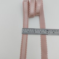 Sangle élastique en nylon/polyester de 16 mm d'épaisseur, personnalisée par le fabricant, avec bord ondulé coloré, bande élastique pour la couture