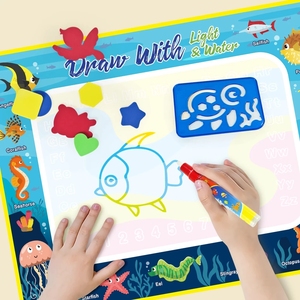Magic Water <strong>Drawing</strong> Mat with Fluorescent Pen Painting <strong>Board</strong> Early Educational Toys Montessori Toys for Kids - Product Image 3