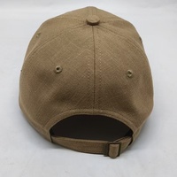 Marque de distributeur personnalisée Casquettes de baseball en lin et en coton respirantes de marque casquettes de baseball structurées à 6 panneaux avec logo personnalisé