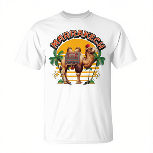 T-shirt Marrakech Camel Sunset Morocco, cadeau culturel pour les amateurs de voyages - Product Image 2