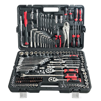 Jeu de clés à douilles professionnel 110 pièces 1/4'' et 1/2'' avec clé à douille pour boîte aux lettres, outils à main domestiques en Cr-V et forets en plastique pour le bricolage