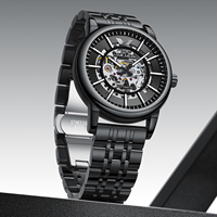 Montre mécanique entièrement automatique Louie Juelen pour homme, design squelette lumineux, étanche, vente en gros