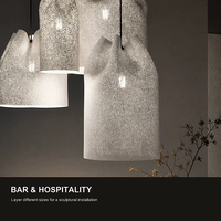 Luminaire suspendu moderne en acier inoxydable avec abat-jour en forme de pétales pliés pour salle à manger, salon, chambre, hôtel, bar, restaurant, villa