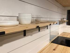 Soportes de estante Soportes de labios para estantes, Soporte de estante flotante de acero forjado industrial, Estante flotante de metal crudo/acero - Product Image 3