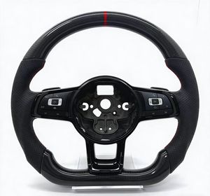Volante Deportivo de Fibra de Carbono YLC con LED para Volkswagen Vw Lenkrad Volante Gti Mk7 Golf 7 <span class=keywords><strong>R</strong></span> con Orificios para Paletas - Product Image 1