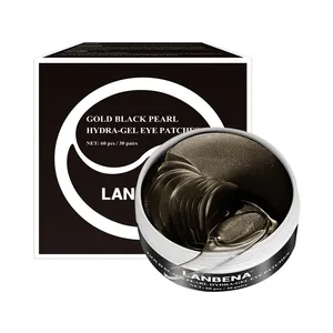 LANBENA negro hidrogel de la máscara de ojo nutrir con brillo oro envío gratuito