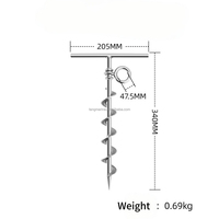 Ancre de sol à vis grande taille TANGREN pour camping et embarcations – Ancre spirale pour sable et bateaux – Fabricant direct