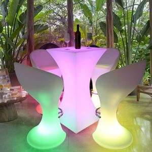 Mesa de bar con luces LED modernas que cambian de Color, muebles de hierro con luces impermeables para el hogar, el hotel, el supermercado, el parque y el Club - Product Image 4