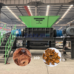 Factory Direct Sales High Efficiency Double Shaft Shredder Coconut Shell Straw Rice Husk Crushing Wood Shredder - Product Image 1