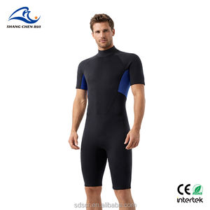 بدلة غوص قصيرة للجنسين بشعار مخصص للبيع بالجملة، بدلة غوص من قطعة واحدة بسحاب خلفي من النيوبرين للرجال والنساء للسباحة في المياه الباردة - Product Image 1