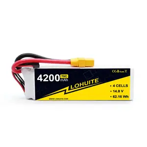 4200mAh 2S 3S 4S Lipo Battery 7.4V 11.1V XT60 35C Deans EC5 T 5S 6S 14.8V 18.5V 22.2V RC Parts For Axial Airplanes Cars Boat