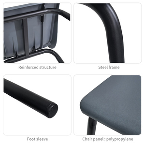 Mỹ nóng bán hiện đại vuông trường ghế đầy màu sắc PP sinh viên nhựa ngăn xếp ghế cho công viên sử dụng có sẵn nhiều kích cỡ - Product Image 2