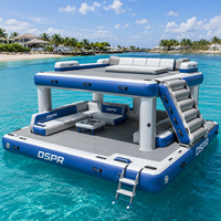 Plateforme flottante gonflable avec surface en EVA, flotteur robuste pour yacht, bateau, utilisation en lac