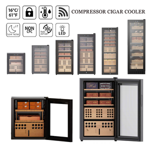 Organizador de Almacenamiento para Cigarros, Humidor de Madera de Cedro Negro de Lujo, Vitrina para 100, 200 o 500 Cigarros - Product Image 2