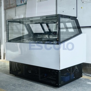 Kommerzielle Eiscreme-Vitrine Design Zwei Schiebetüren mit interner LED-Display-Beleuchtung - Product Image 3