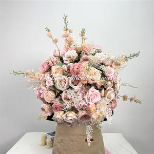 ลูกบอลดอกไม้สีชมพูขนาด 60 ซม. ช่อดอกไม้ราคาประหยัดสำหรับตกแต่งโต๊ะกลาง - Product Image 5