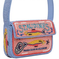 Sac à main en coton écologique brodé à la main, multicolores, de style indien traditionnel, avec des perles, design élégant, Glowin Fashion, pour un usage quotidien