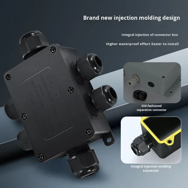 IP68 Waterproof Plastic Junction Box for Outdoor Monitoring and Cable Sealing