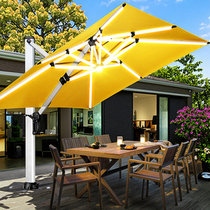 Sombrillas de Playa Grandes para Exteriores con Panel Solar y Luces LED, Inclinables, de Lujo, Resistentes a la Lluvia, para Jardín - Product Image 1