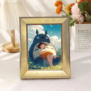 Cadre photo en métal <span class=keywords><strong>doré</strong></span>, cadre décoratif pour la décoration de la maison, affichage sur bureau, style vintage, cadre pour affiche artistique, cadeau de mariage - Product Image 4