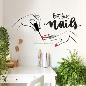 Nail Beauty Stickers muraux Studio Maquillage miroir décoration <span class=keywords><strong>papier</strong></span> <span class=keywords><strong>peint</strong></span> <span class=keywords><strong>Papier</strong></span> auto-adhésif peut être retiré - Product Image 1