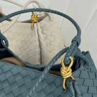 Bolso de Hombro Azul Océano de Color Liso con Doble Correa para Mujer, Bolso de Hombro de Gran Capacidad con Decoración Metálica y Grabado de Moda