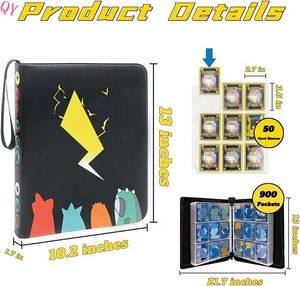 Q Y Wholesale 400-Pocket Gaming <b>Card</b> <b>Binder</b> Low Price Hot Trading Collection <b>Binder</b> with PU Cover for <b>Card</b> Collector PM TCG - Product Image 2