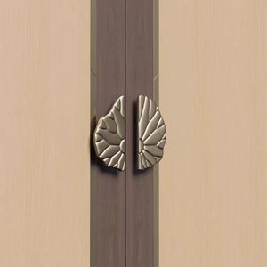 Maniglia <span class=keywords><strong>per</strong></span> Porta d'Ingresso a Foglia di Loto, Finitura Bronzo Anticato, <span class=keywords><strong>per</strong></span> Ville di Lusso, Grandi Porte in Legno e Vetro, Grado Architettonico - Product Image 4
