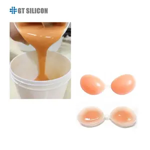 Gomma siliconica platino liquida RTV2 di alta qualità che produce uno stampo per seno a forma rotonda in silicone ad adesione forte