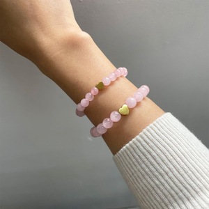 Bracelet perlé pour la fête des mères, bracelet élastique en pierre naturelle, cadeau mère et enfant avec carte cadeau, ensemble de bijoux - Product Image 2