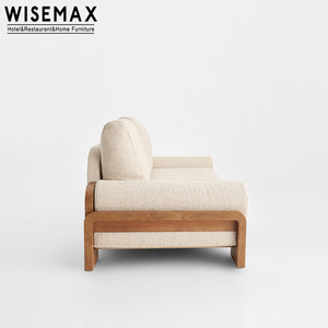 WISEMAX-muebles de diseño nórdico para el hogar y <span class=keywords><strong>la</strong></span> sala de estar, sofá simple y pequeño de tela japonesa de viento silencioso de madera sólida para familia - Product Image 4