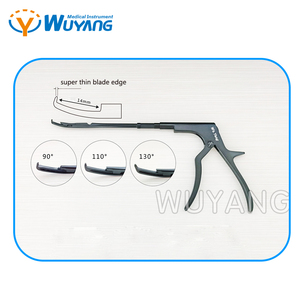 Alat Bedah Ortopedi DLC Rotatable Laminectomy Rongeur Dismounted Kerrison Rongeur Bentuk Z Lengkung Lurus dan Melengkung - Product Image 4