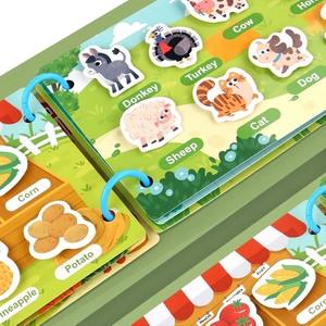 Juguetes educativos inspirados en los niños, libro ocupado de aprendizaje de jardín de infantes <span class=keywords><strong>preescolar</strong></span> con actividades adhesivas para niños, libros de imágenes - Product Image 6