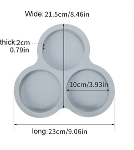 Socan accessoires de cuisine 3 trous circulaire multifonctionnel cuisson pâtisserie outils Silicone gâteau moule plateau de cuisson - Product Image 5