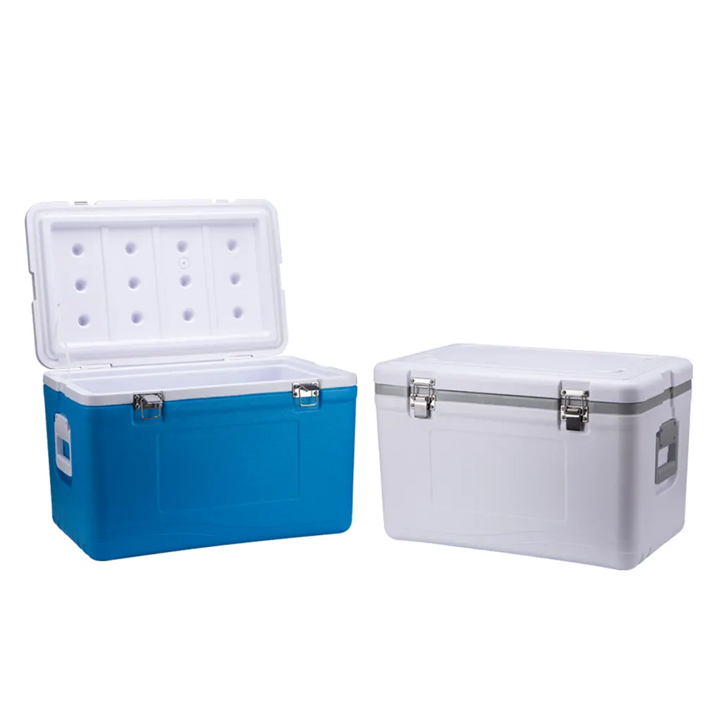 Scatola di raffreddamento in plastica da 30 litri scatola rigida per ghiaccio freddo con congelatore per ghiaccio mattoni per consegna e conservazione freschi