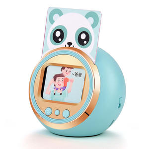 Machine d'apprentissage précoce pour enfants F10 bleu rose ronde rechargeable avec musique et sons, jouet éducatif pour enfants de 2 à 4 ans - Product Image 1