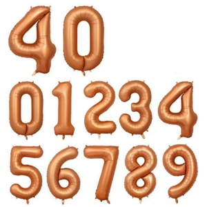 Grande palloncino <span class=keywords><strong>arancione</strong></span> 32 pollici 40 pollici gonfiabile con numero di elio per decorazioni per feste - Product Image 1