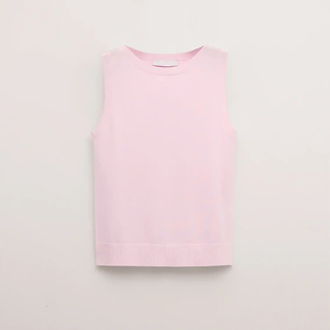 LEDUO Gilet Basal Daily-style col rond ajusté sans manches en tricot Pull pour femme - Product Image 1