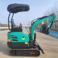 Mini-excavatrice compacte, poids opérationnel 1800 kg, hauteur de déchargement 2490 mm, machines pour cour et jardin