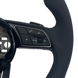 Volant personnalisé en cuir pleine fleur <span class=keywords><strong>S</strong></span> <span class=keywords><strong>Line</strong></span> pour <span class=keywords><strong>Audi</strong></span> S4 S7 B6 S6 <span class=keywords><strong>A3</strong></span> A6 S1 Q5 8R C6 B9 C8 Q7 - Product Image 4