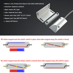 Burglar <strong>Alarm</strong> Heavy Duty <strong>Garage</strong> Door Sensor Magnetic Contact Switch <strong>Alarms</strong> for Doors and Windows Wired Magnet Door <strong>Alarm</strong> Sensor - Product Image 4