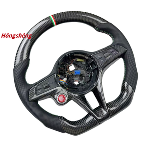 Volante Riscaldato di Lusso in Fibra di Carbonio Personalizzato per Alfa Romeo Giulia Accessorio Interno Auto di Alta Gamma - Product Image 2