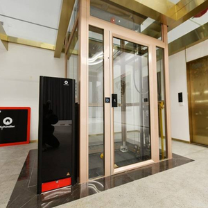 Безопасный и тихий в работе роскошный гидравлический домашний лифт с индивидуальной кабиной и дверью на площадке. - Product Image 1