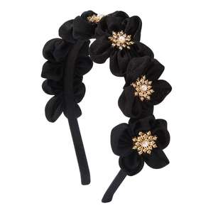 Doux Brillant Chic Bonbons Couleur En Cuir <span class=keywords><strong>Fleur</strong></span> Bandeau Tempérament Scintillant Strass Rembourré Bandeau De Mariée De Mariage <span class=keywords><strong>Cheveux</strong></span> - Product Image 1