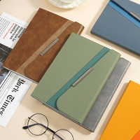 Ensemble cadeau carnet et stylo d'affaires, carnet à trois volets en cuir PU de luxe personnalisé, stylo, ensemble de papeterie de bureau professionnel, cadeau promotionnel