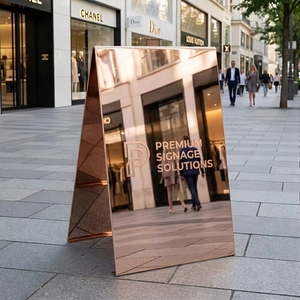 Insegna a Forma di A in Acciaio Corten con Effetto Testurizzato Speciale, Insegna Stabile per Esterni - Product Image 6