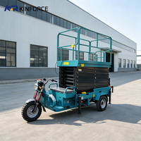 Plateforme élévatrice à ciseaux montée sur tricycle à direction flexible, plateforme élévatrice à ciseaux à faible bruit pour la construction résidentielle et les réparations extérieures