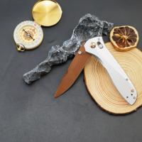 Couteau pliant BM710 avec système de verrouillage CNC AXIS, manche en aluminium usiné, lame tranchante pour le camping, la randonnée et le port quotidien (EDC)