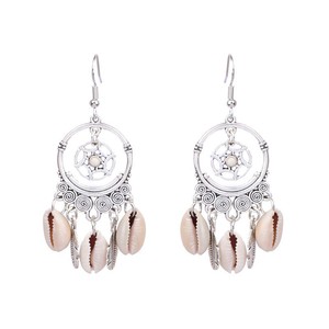 Geometric <b>Drop</b> Earrings Alloy Antique <b>Bronze</b> Plated Bohemia Style Women's Fashion Dangle Earrings - Product Image 4